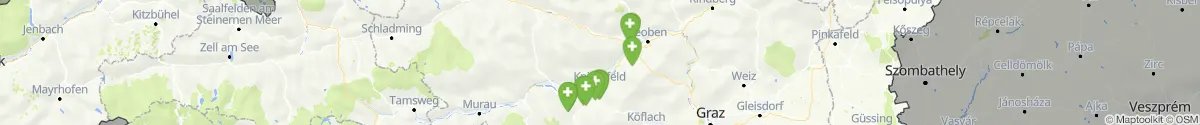 Kartenansicht für Apotheken-Notdienste in der Nähe von Wald am Schoberpaß (Leoben, Steiermark)